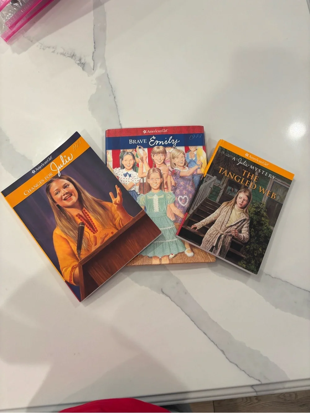 American Girl Paperback Set with Yellow, Red, and Green Covers